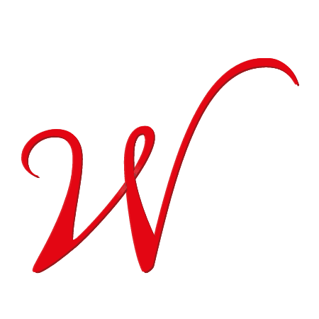 Red on white